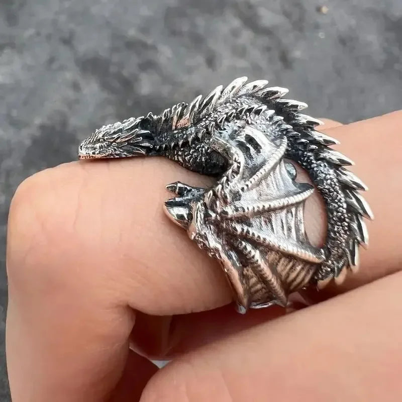 Articulated Snake Ring — Black