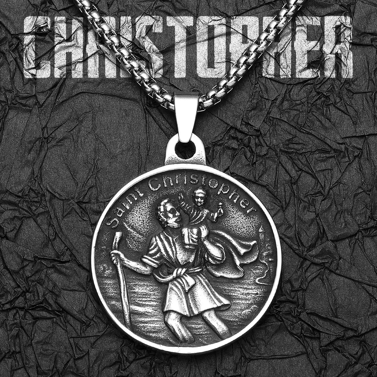 St. Christopher Pendant — Stainless Steel