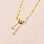 Butterfly Blade Snake Chain Necklace — Gold