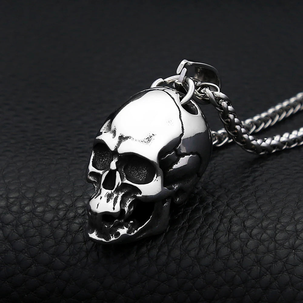 Death Totem Skull Pendant Necklace — Stainless Steel