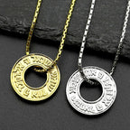 Two-Tone Pendant Israel Jewish Scripture Hebrew