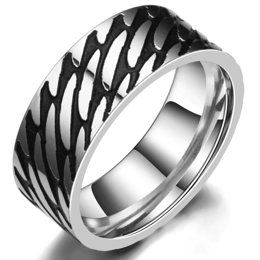 Vintage 316L Stainless Steel Ring for Men And Women Never Fade Power Lucky Mantra Ring