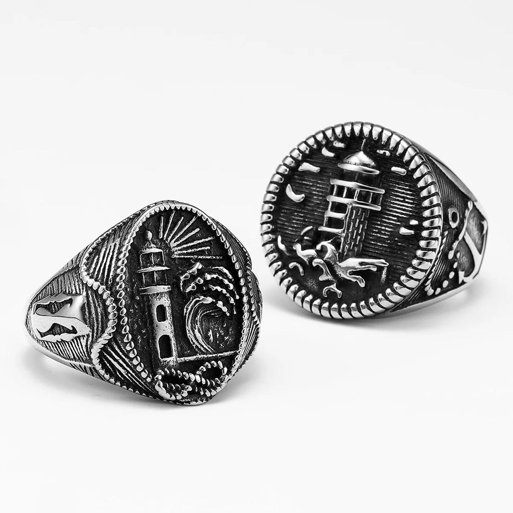 Lighthouse Ocean Ring — Stainless Steel