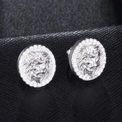 Classics Lion Stud Earrings Gold Color Filled Zircon Rhinestone Earrings for Men Women Hip Hop Jewelry Accessories Gifts