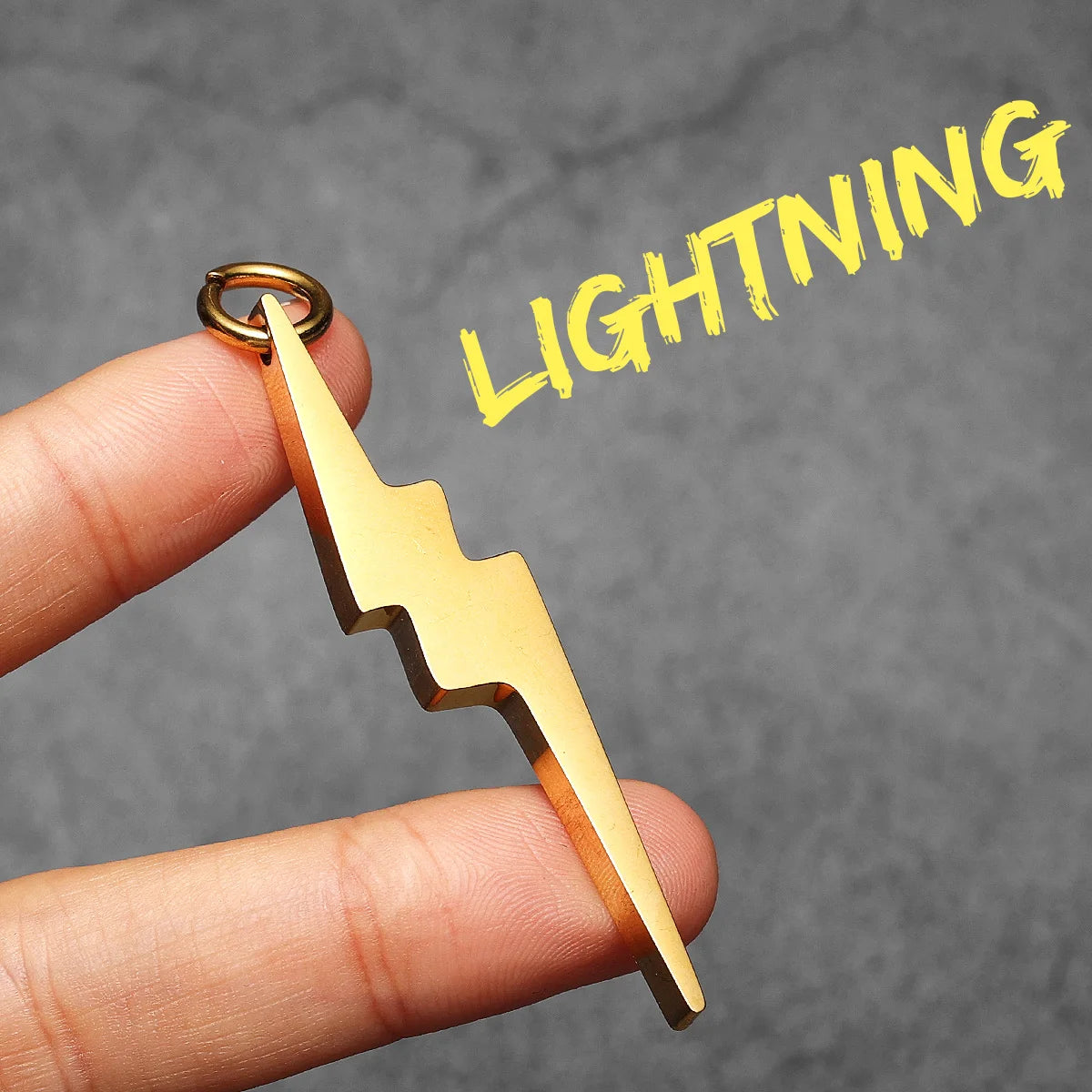 Lightning Minimal Pendant — Stainless Steel