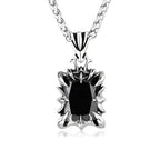Stone Stainless Steel Pendant Necklace