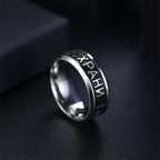 Orthodox Russian Christian Ring for Men Women 316L Stainless Steel Prayer Bands Religious Inscription Vintage Jewelry