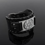 Trendy Totem Design Six-pointed Star Bracelet Men's Bracelet New Fashion Leather Woven Viking Accessorie Party Jewelry Wholesale