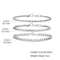 Cuban Chain Bracelet Set 3pcs — Stainless