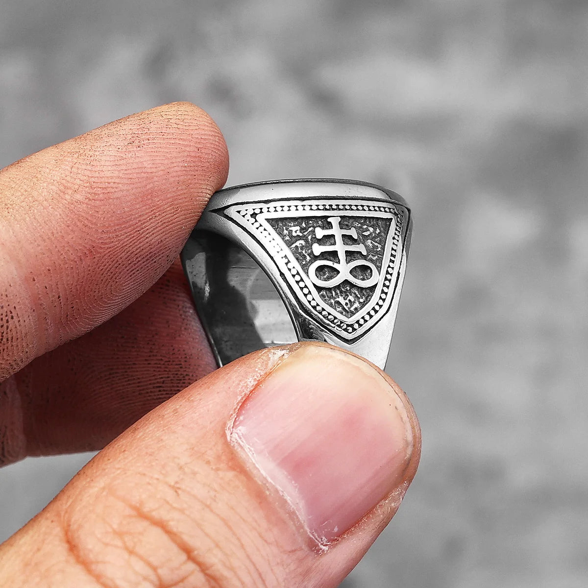Lucifer Satan Signet Ring — Stainless Steel