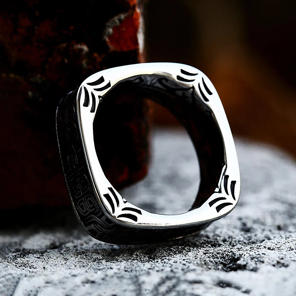 Viking Rune Ring — Stainless Steel