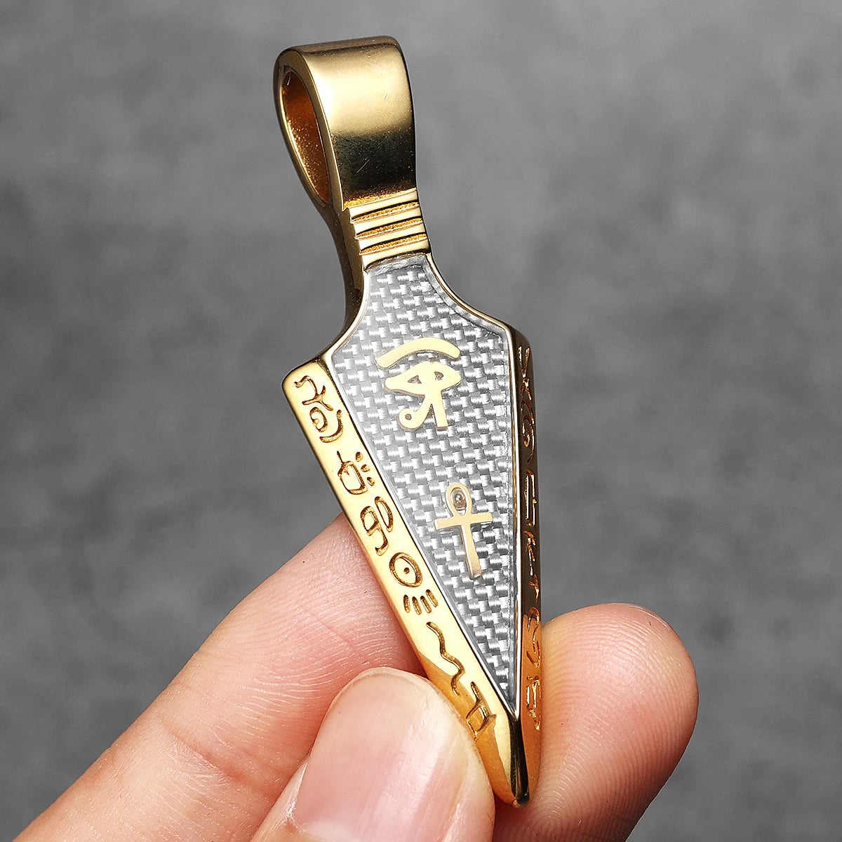 Eye of Horus Pendant Necklace — Stainless Steel