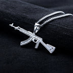 Iced Out AK Pendant — 925 Silver
