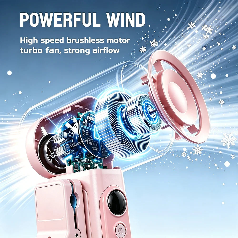 Portable Handheld Fan Mini Clip Fan With Umbrella Holder Function USB Rechargeable Personal Cooling Fan For Outdoor