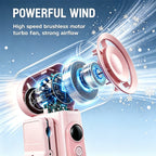 Portable Handheld Fan Mini Clip Fan With Umbrella Holder Function USB Rechargeable Personal Cooling Fan For Outdoor