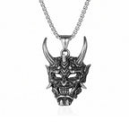Skull Demon Steel Pendant Gothic Vintage Mask