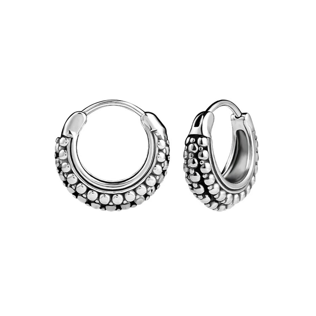 Geometric Hoop Earrings — Stainless Steel