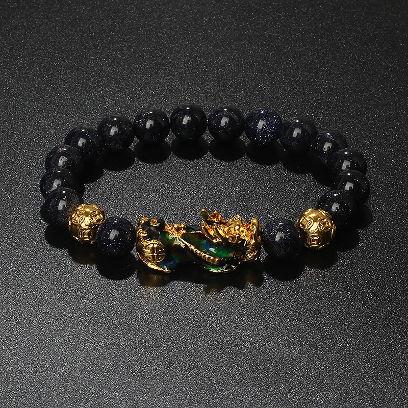 Color-Changing Natural Stone Pi Xiu Beaded Bracelet