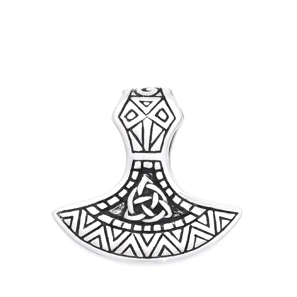 Viking Axe Head Pendant Necklace — Stainless Steel