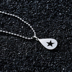 Hollow Pentagram Pendant Necklace — Stainless Steel