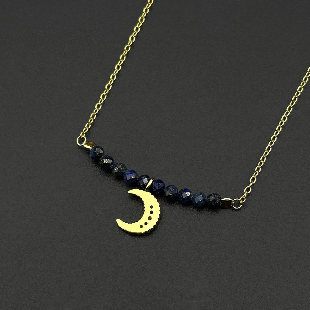 925 Silver Crescent Moon Pendant — Silver
