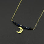 925 Silver Crescent Moon Pendant — Silver