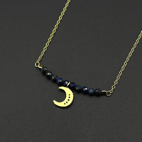 925 Silver Crescent Moon Pendant — Silver