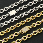 Gold Cuban Chain Necklace Iced Out 12MM CZ