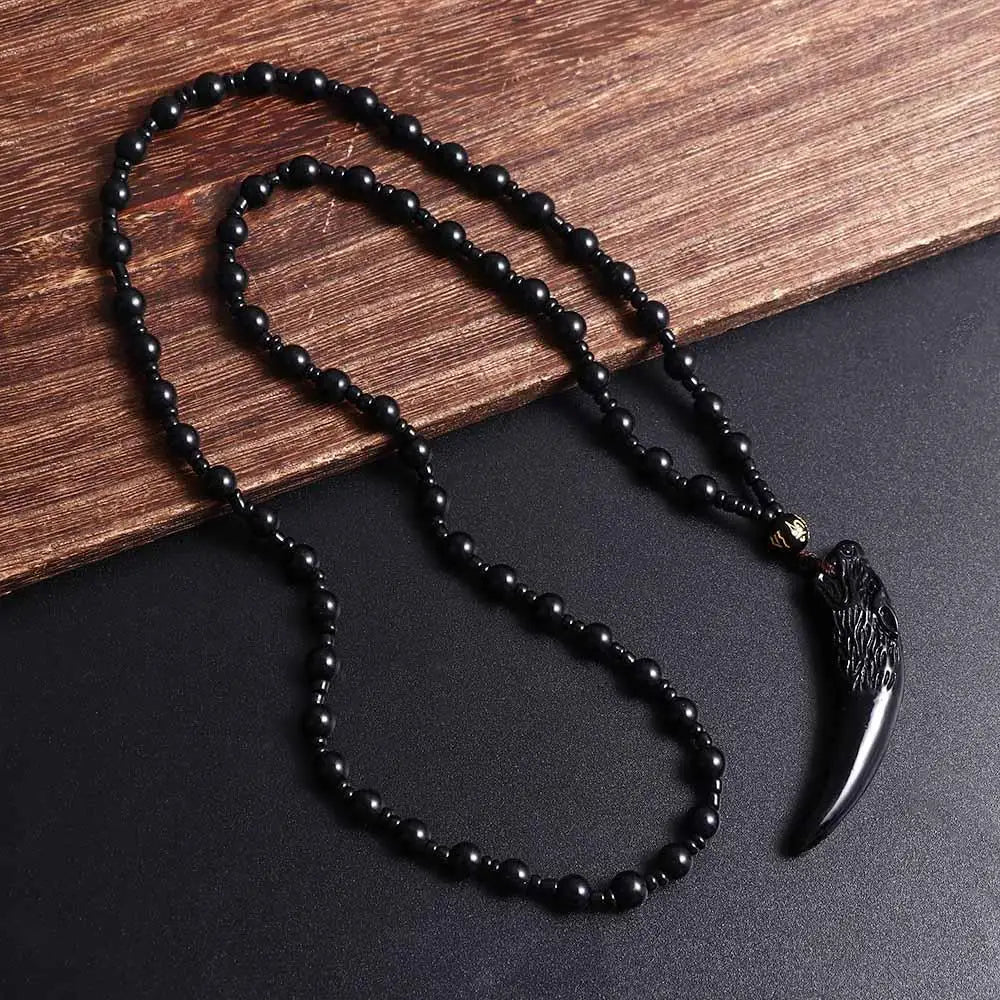 Design Wolf Tooth Pendant Sweater Chain Temperament Couple Men Necklace Chinese Style Necklace Fashion Jewelry Girl Necklace
