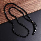 Design Wolf Tooth Pendant Sweater Chain Temperament Couple Men Necklace Chinese Style Necklace Fashion Jewelry Girl Necklace
