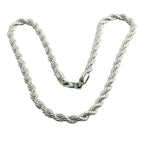 Anrara 925 sterling silver necklace 8MM twisted rope fashion men's necklace