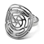 Hecate Wheel Pendant Necklace — Stainless Steel