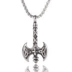 Titanium Steel Crusader Cross Necklace, Black Coated Sword Pendant, Adjustable 60cm Chain, Gothic Gift for Men Women