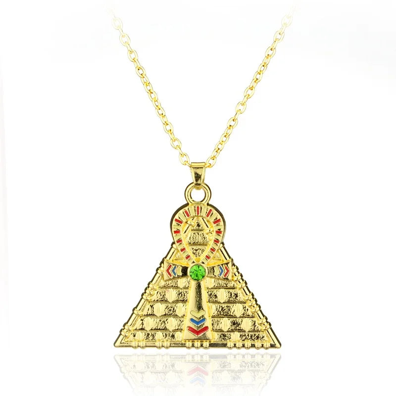 Anime Cross Chain Pendant Necklace — Zinc Alloy