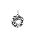 Gothic Cool Black Vikings Dragon Pendant Necklaces For Men Stainless Steel Nordic Animal Necklace Motorcycle Jewelry