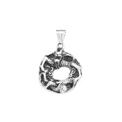 Gothic Cool Black Vikings Dragon Pendant Necklaces For Men Stainless Steel Nordic Animal Necklace Motorcycle Jewelry