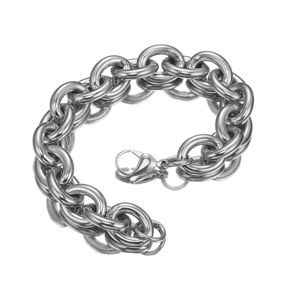 Silver Chain Bracelet 15mm — Silver