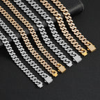 Iced Out Miami Cuban Chain Bracelet — Stainless Steel