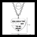 Heart Lock Pendant Necklace — Stainless