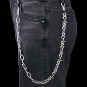 Silver Cross Chain Necklace Iced Out Infinity