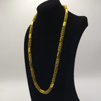 Luxurious 9999 24K real gold versatile dragon bone necklace fashionable men's and women's necklace gold jewelry