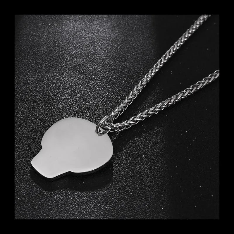 Ghost Head Pendant Necklace — Stainless