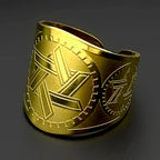 Judaism Israel Hexagram Jewish Magen David Wide Band Open Ring for Women Men Stainless Steel Star of David Finger Ring