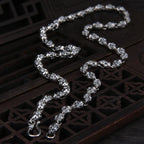 Vintage Skull 925 Silver Pendant Necklace