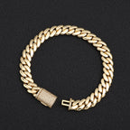 8/12/15/20mm Cuban Link Chain Bracelet Full Micro Pave Cubic Zirconia Hip Hop Jewelry for Men and Women