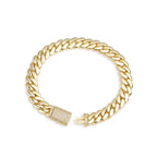 8/12/15/20mm Cuban Link Chain Bracelet Full Micro Pave Cubic Zirconia Hip Hop Jewelry for Men and Women
