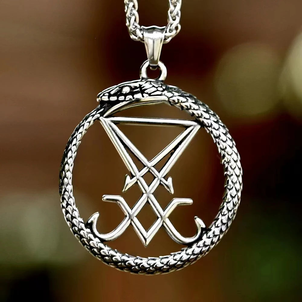 Lucifer Sigil Stainless Steel Pendant Necklace