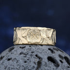 Odin Norse Viking Rune Amulet Gold Ring — 316L Stainless Steel