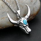 Bull Head Steel Pendant Vintage Punk Zodiac