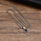 Triangle Geometric Pendant Necklace — Stainless Steel
